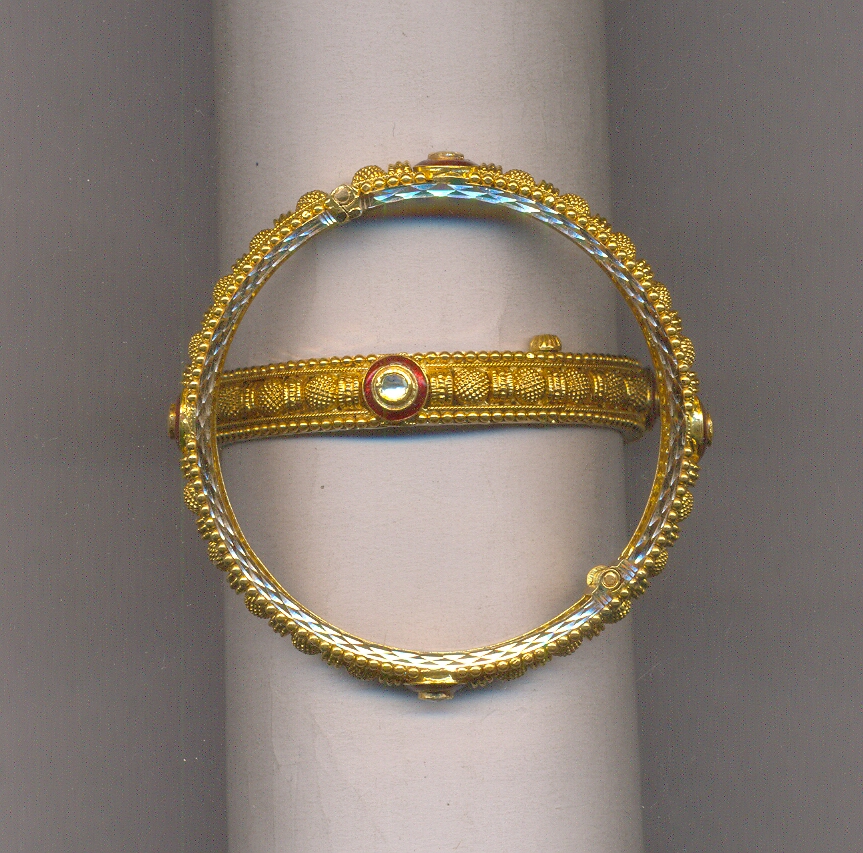 GOLD BANGLE KUNDAN EXCLUSIVE