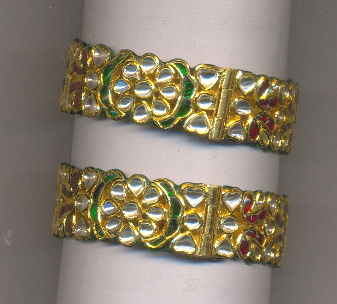GOLD BANGLE KUNDAN FANCY