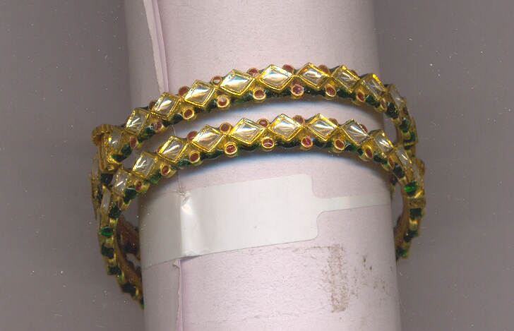 GOLD BANGLE KUNDAN FANCY