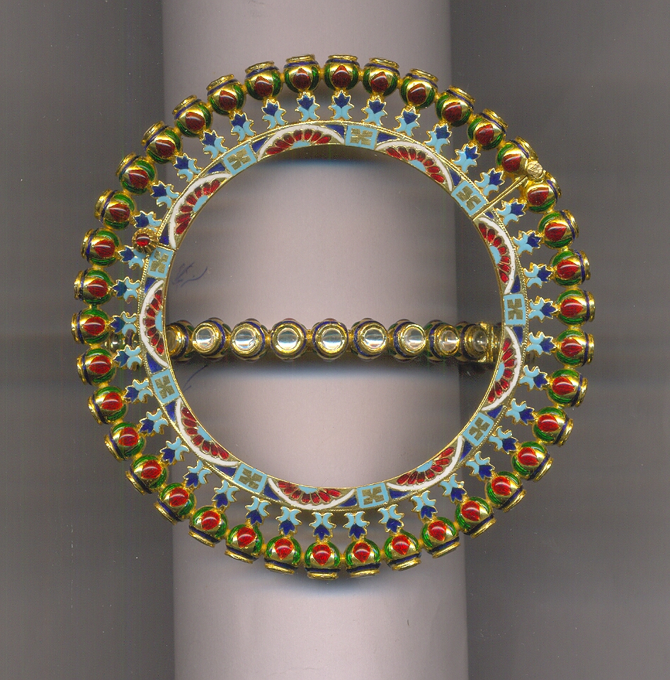 GOLD BANGLE KUNDAN FANCY