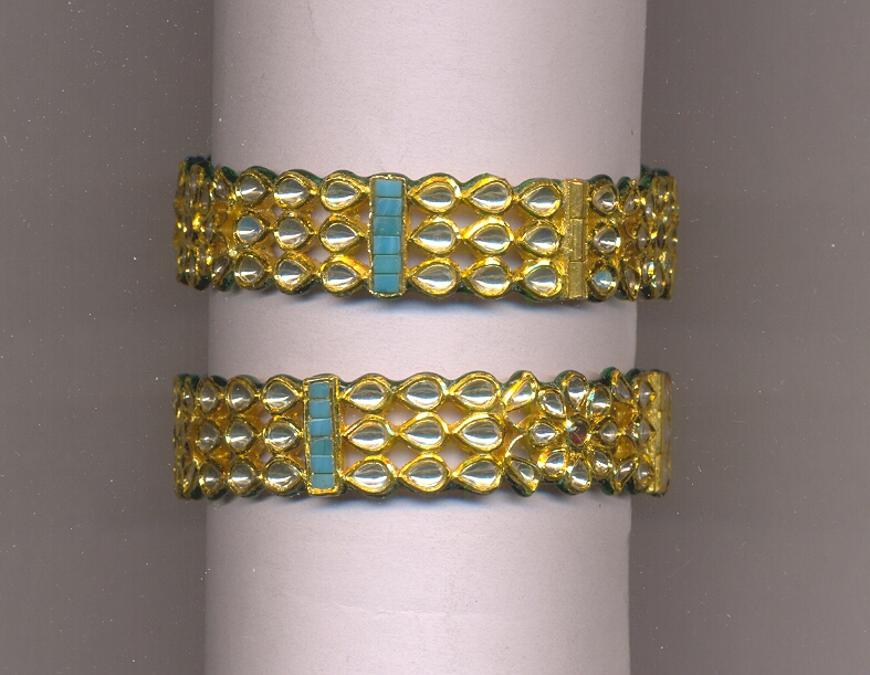 GOLD BANGLE KUNDAN FANCY