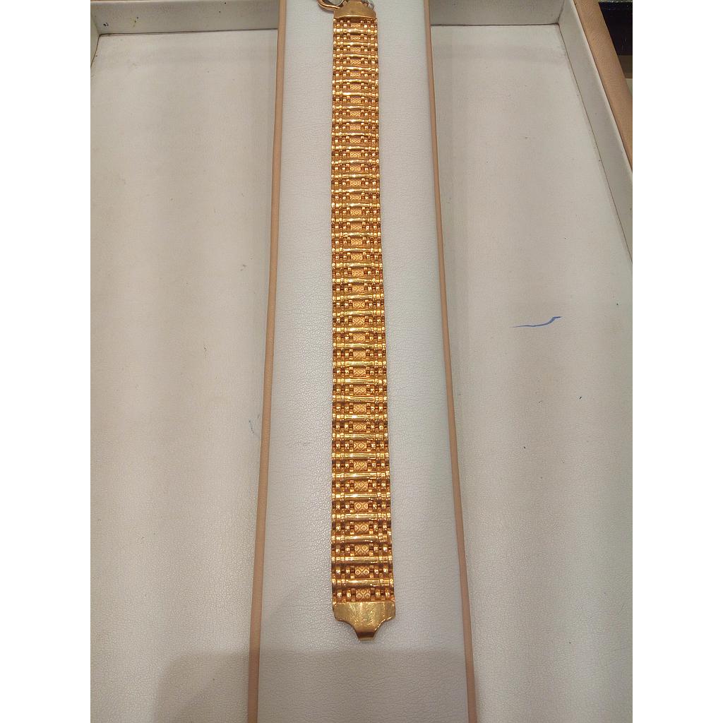 GOLD BRACELET GENTS PLAIN FANCY