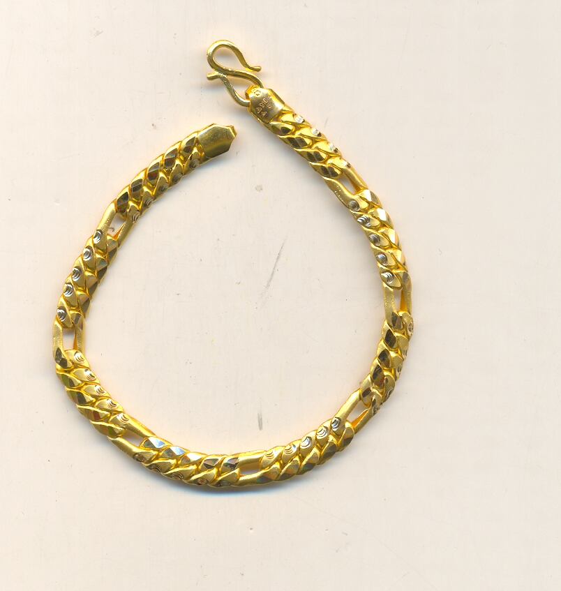 GOLD BRACELET GENTS PLAIN EXCLUSIVE