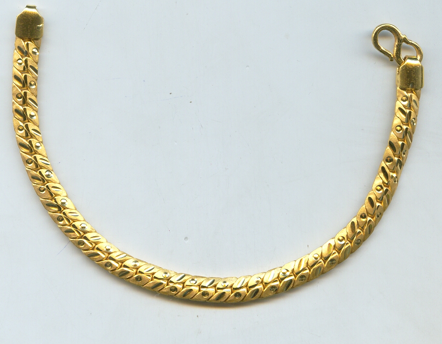GOLD BRACELET GENTS PLAIN EXCLUSIVE