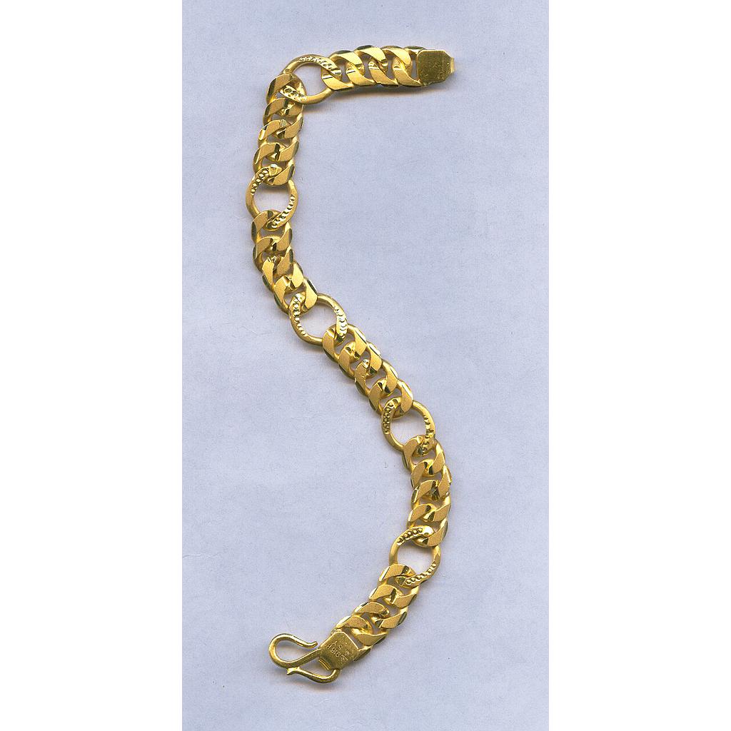 GOLD BRACELET GENTS PLAIN FANCY