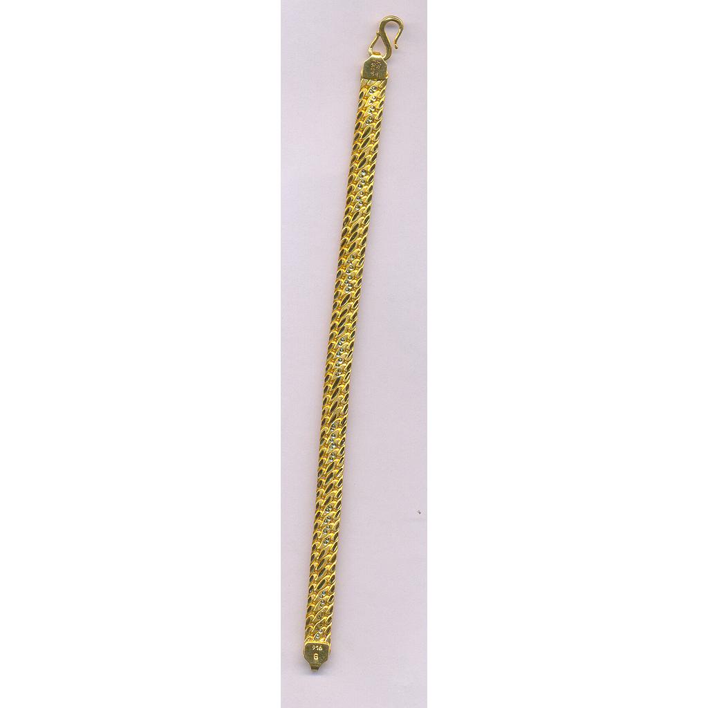 GOLD BRACELET GENTS PLAIN FANCY