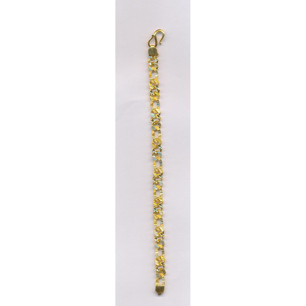 GOLD BRACELET GENTS PLAIN FANCY