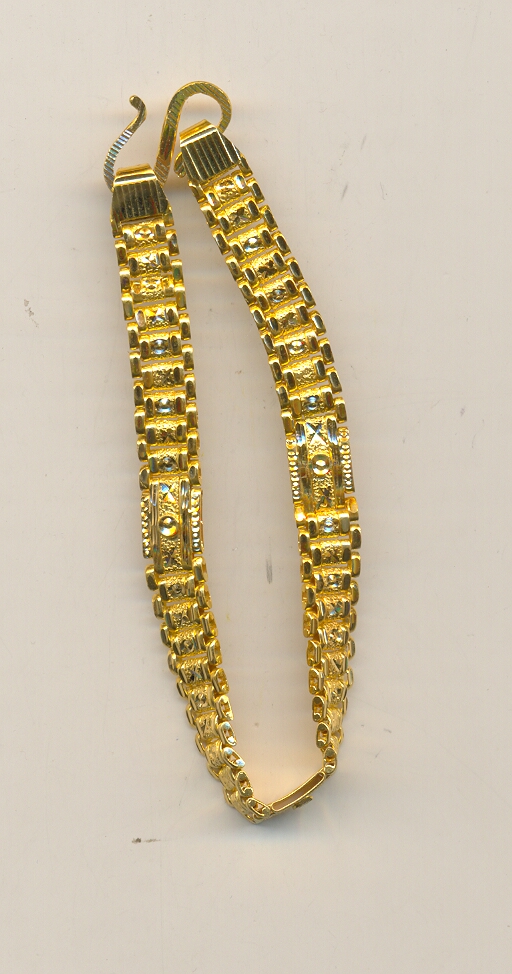 GOLD BRACELET GENTS PLAIN FANCY