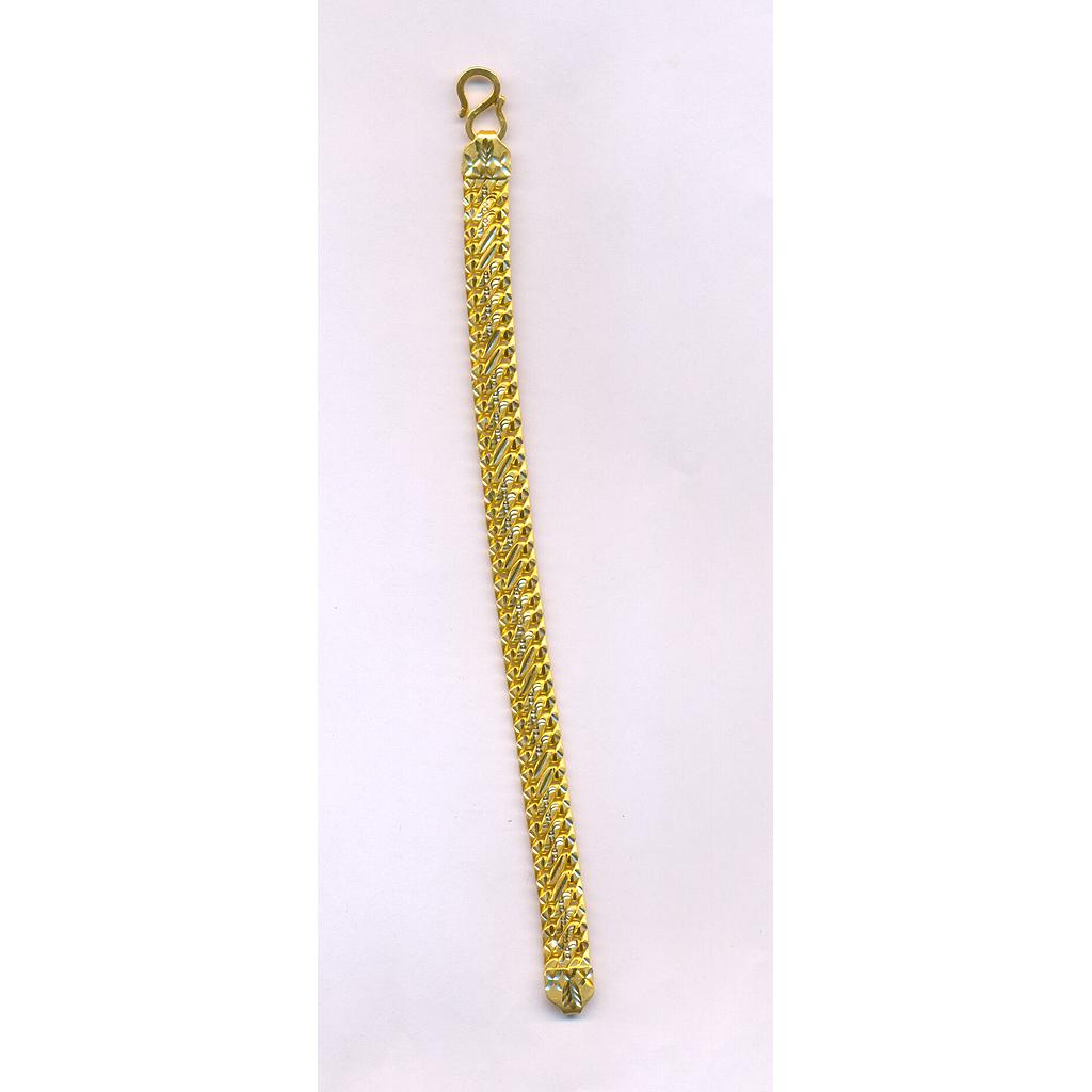 GOLD BRACELET GENTS PLAIN FANCY
