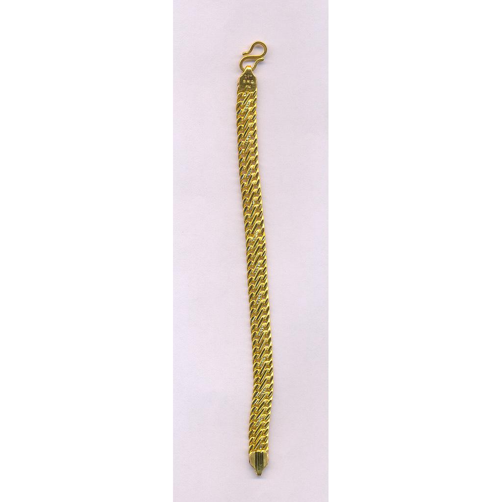 GOLD BRACELET GENTS PLAIN FANCY