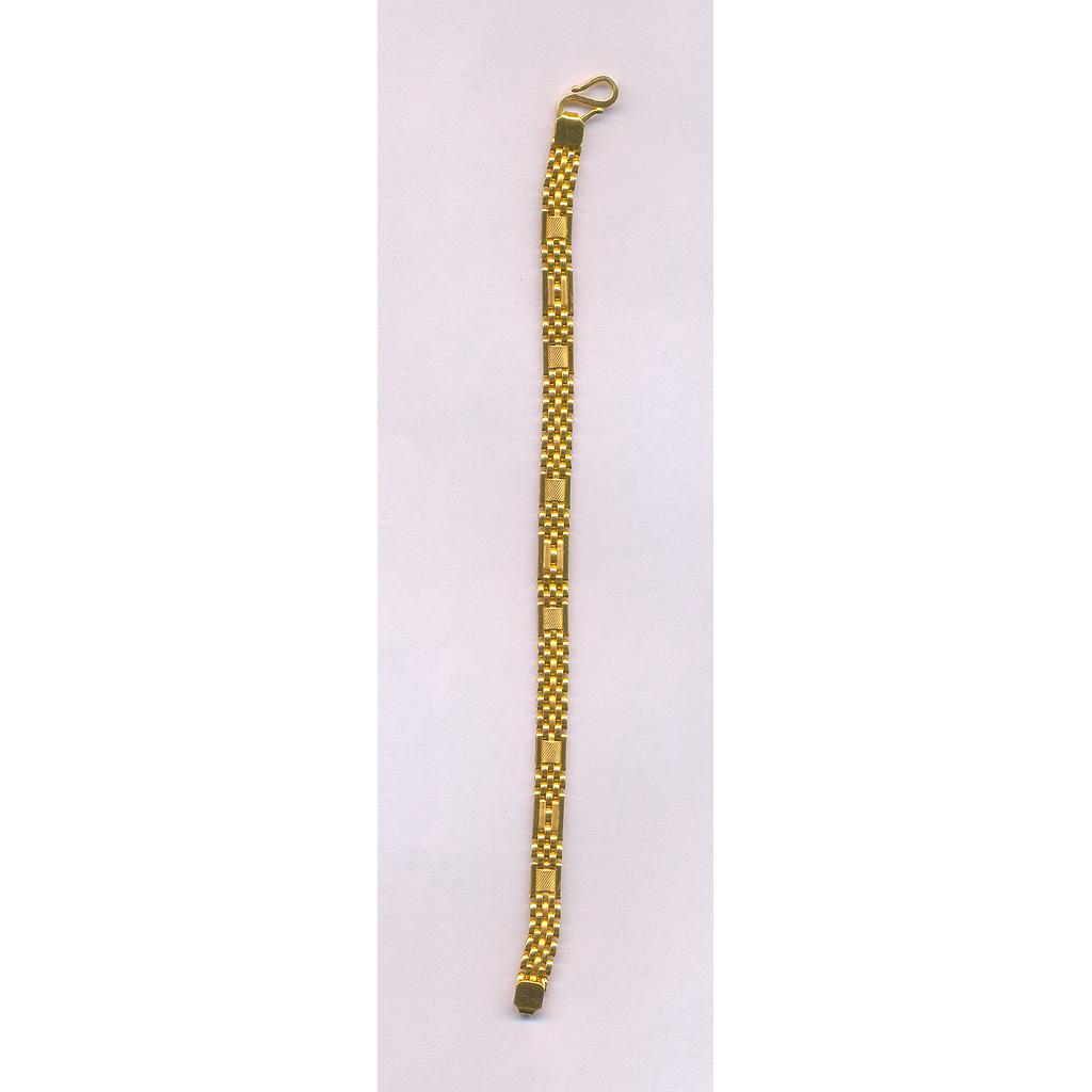 GOLD BRACELET GENTS PLAIN FANCY