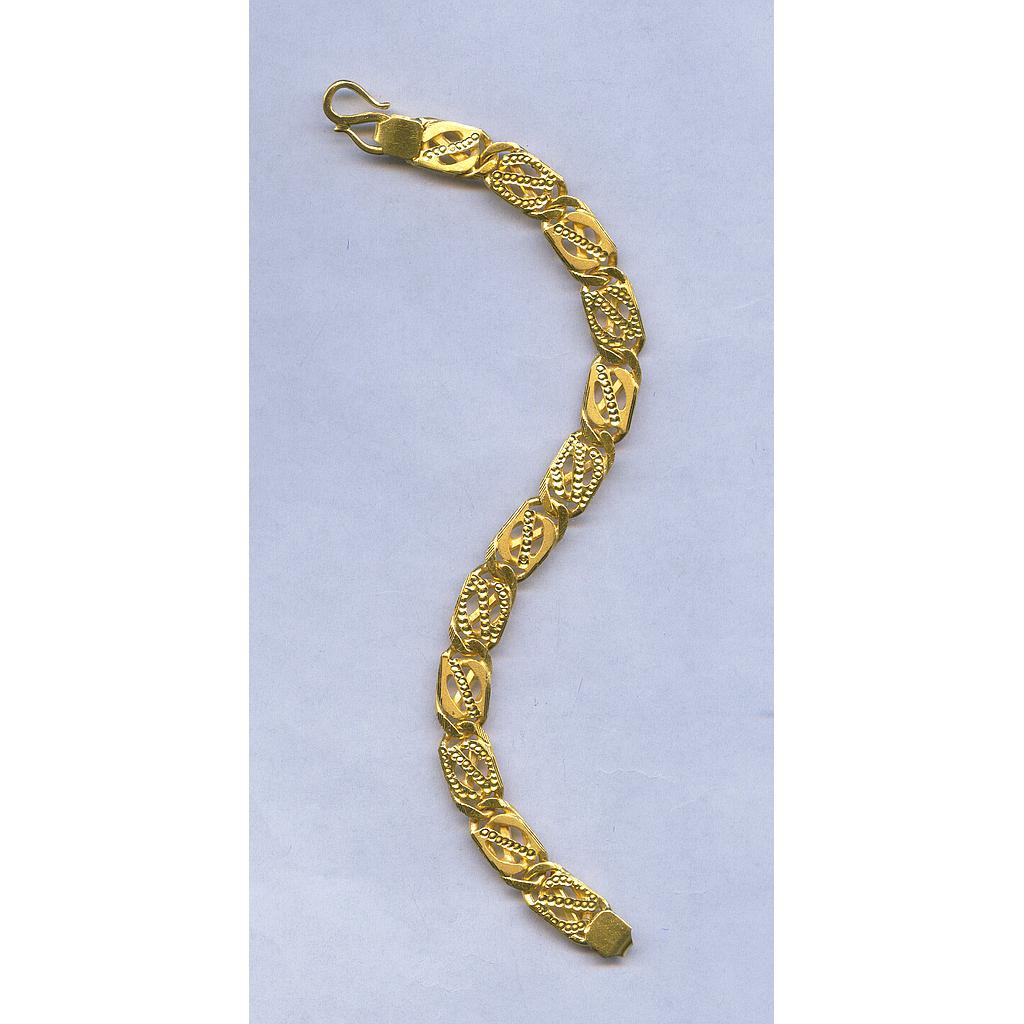 GOLD BRACELET GENTS PLAIN FANCY