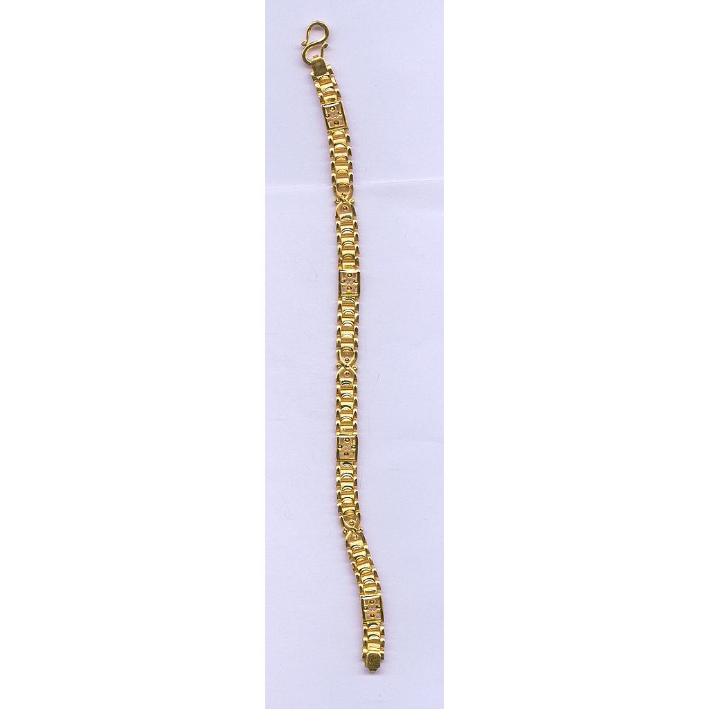 GOLD BRACELET GENTS PLAIN FANCY