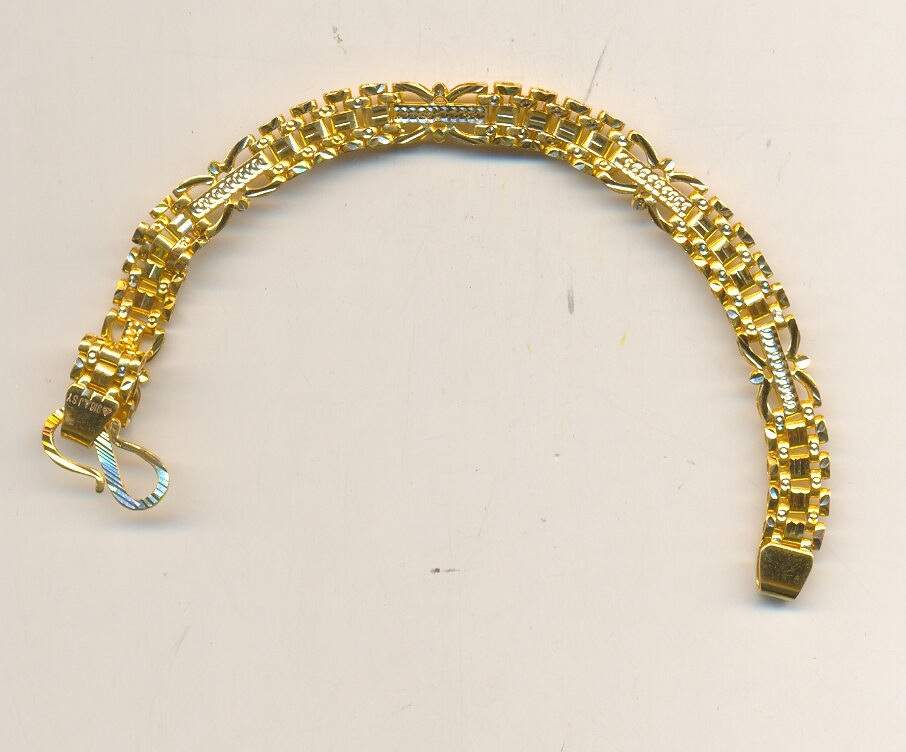 GOLD BRACELET GENTS PLAIN FANCY