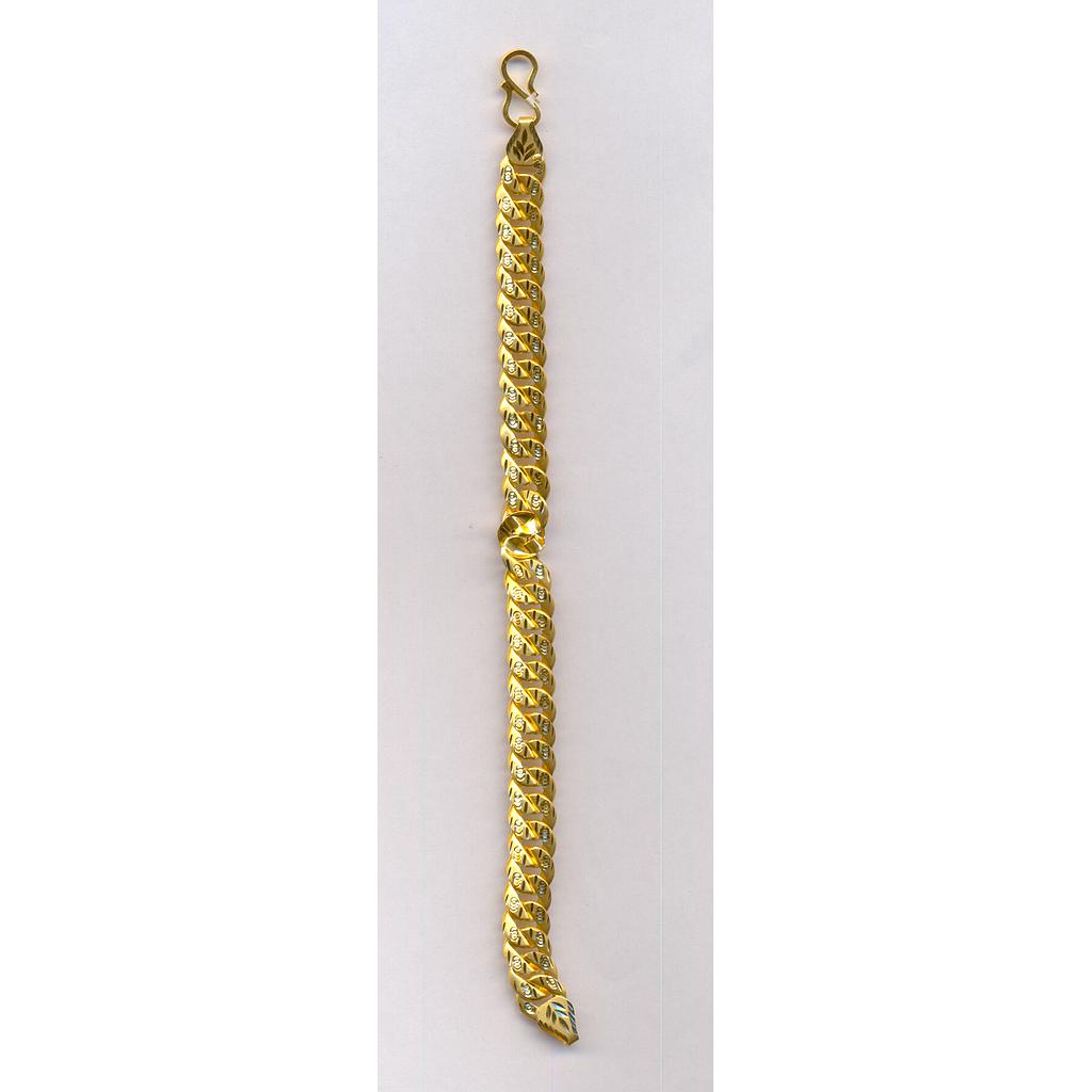 GOLD BRACELET GENTS PLAIN FANCY