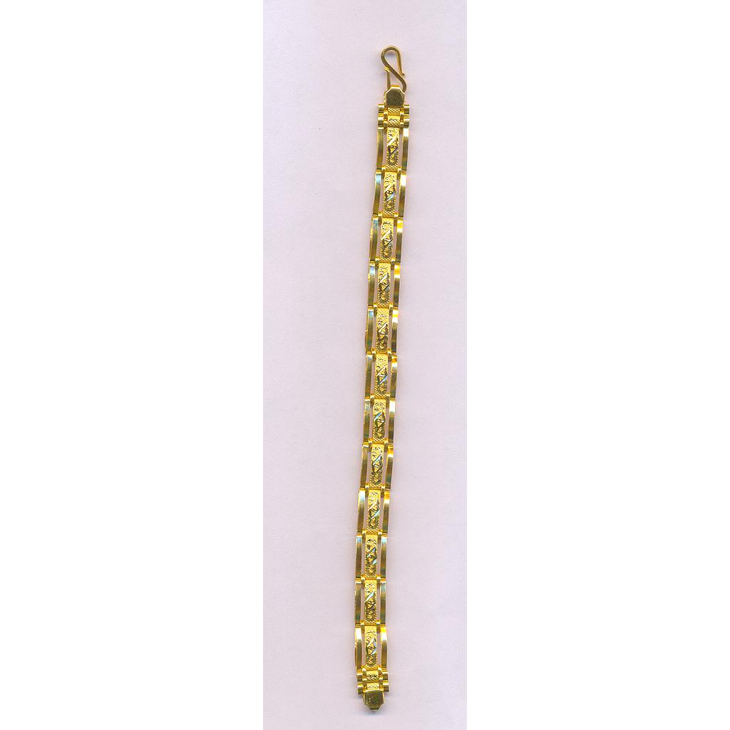 GOLD BRACELET GENTS PLAIN FANCY