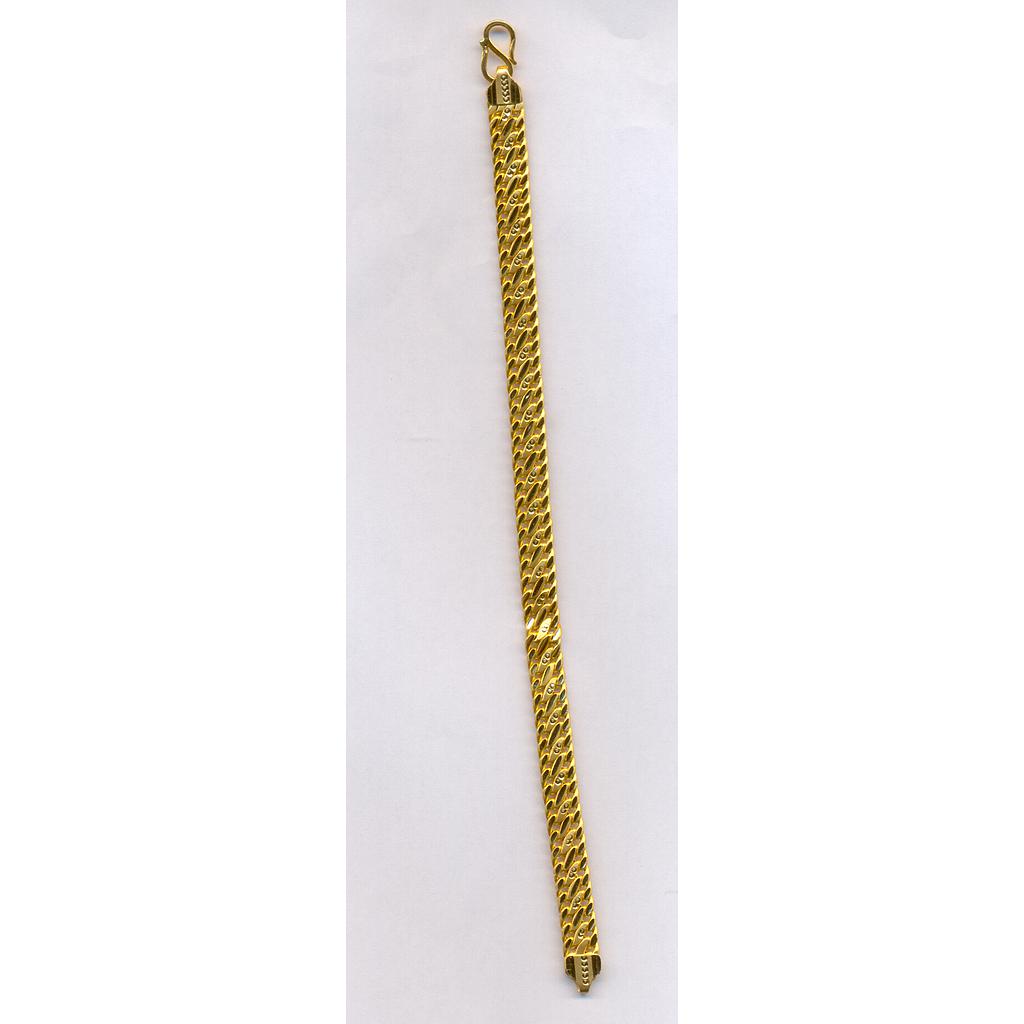 GOLD BRACELET GENTS PLAIN FANCY