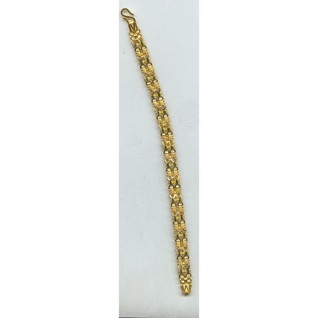 GOLD BRACELET GENTS PLAIN FANCY