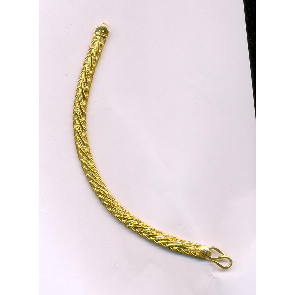 GOLD BRACELET GENTS PLAIN FANCY
