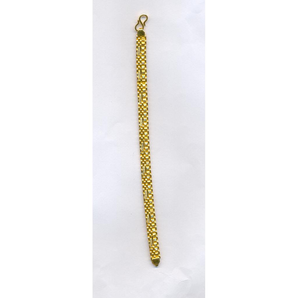 GOLD BRACELET GENTS PLAIN FANCY
