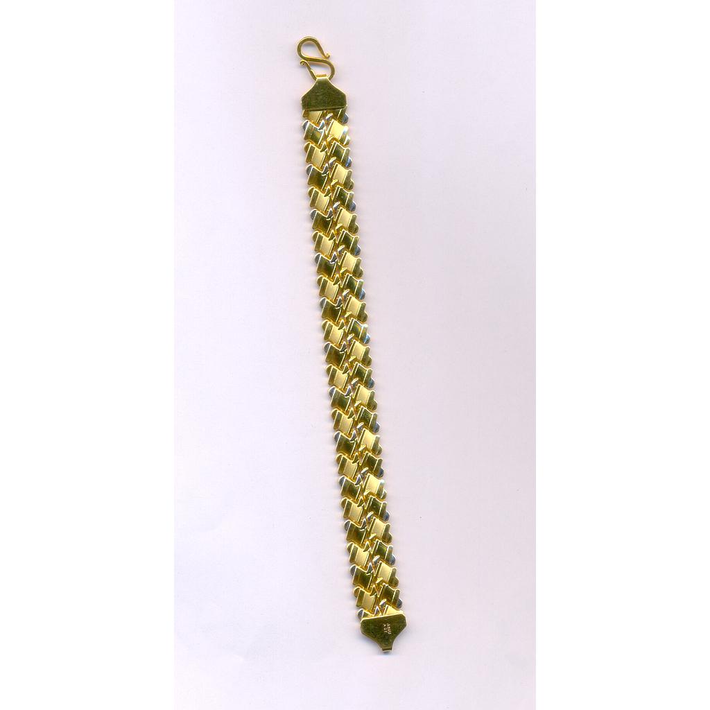 GOLD BRACELET GENTS PLAIN FANCY