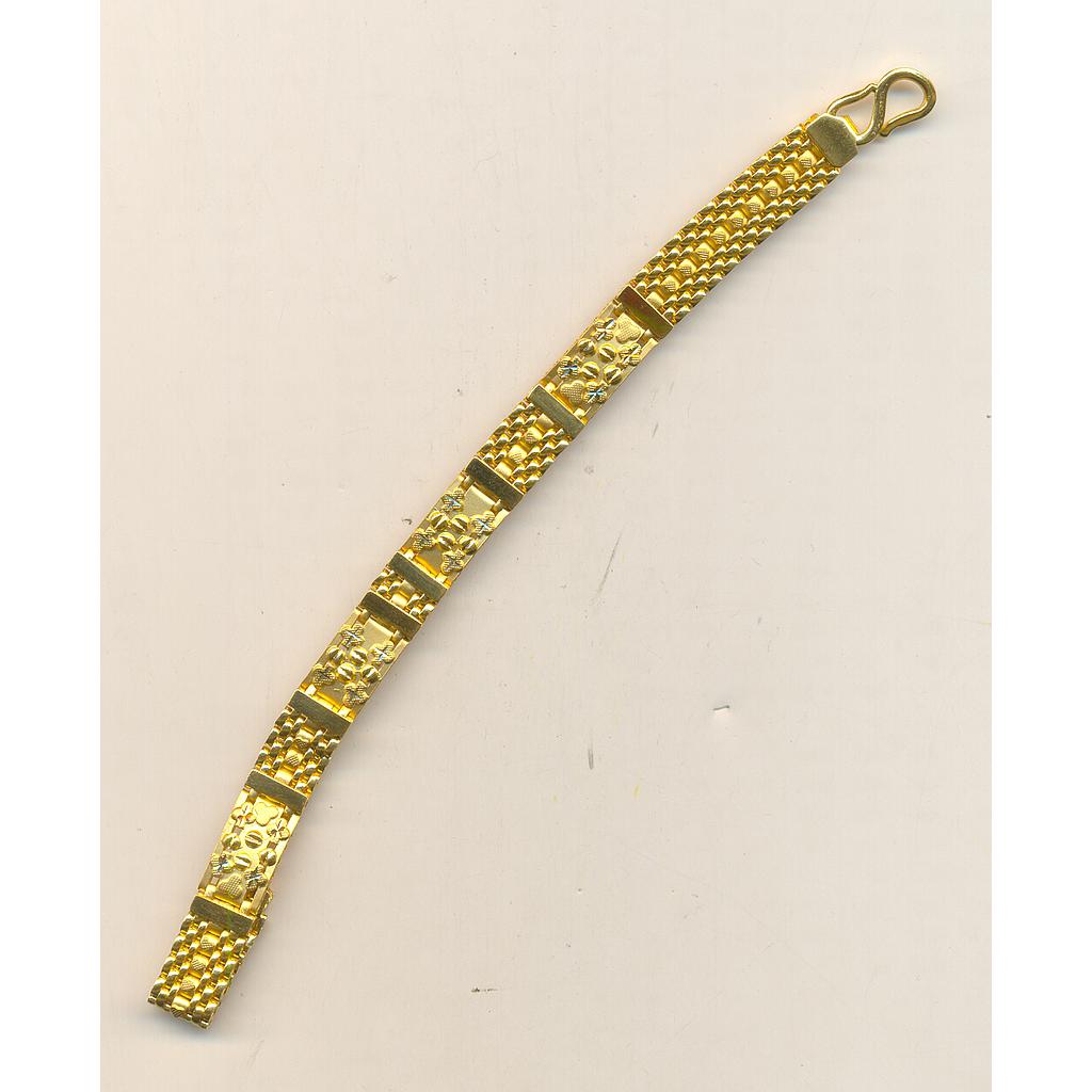 GOLD BRACELET GENTS PLAIN FANCY