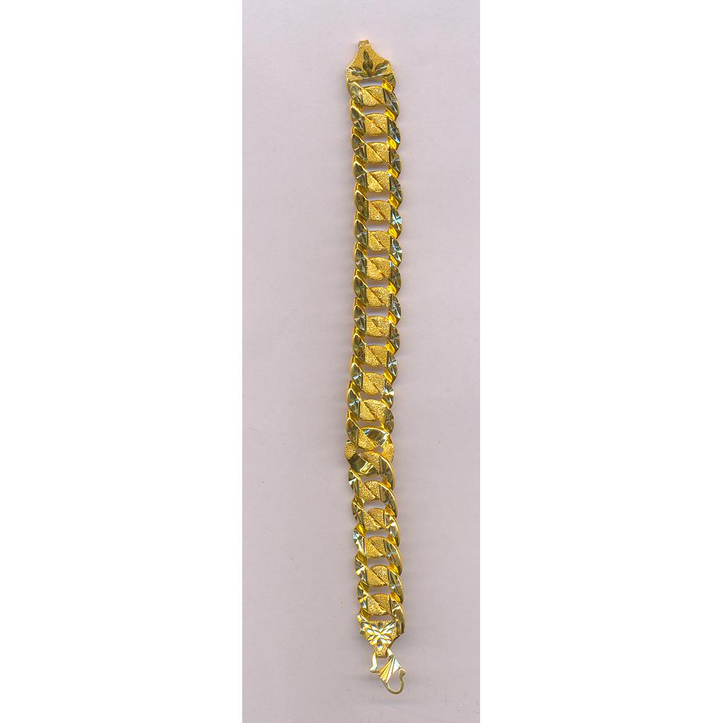 GOLD BRACELET GENTS PLAIN FANCY