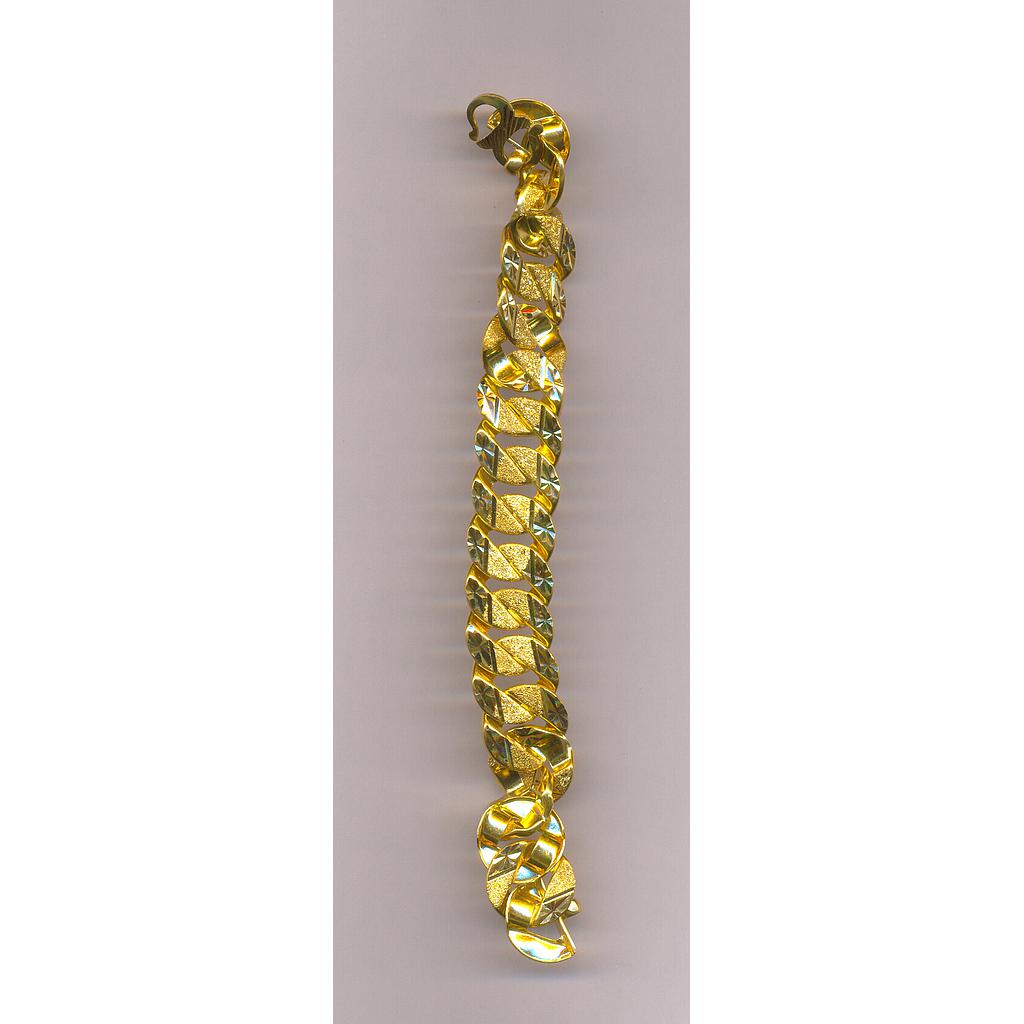 GOLD BRACELET GENTS PLAIN FANCY