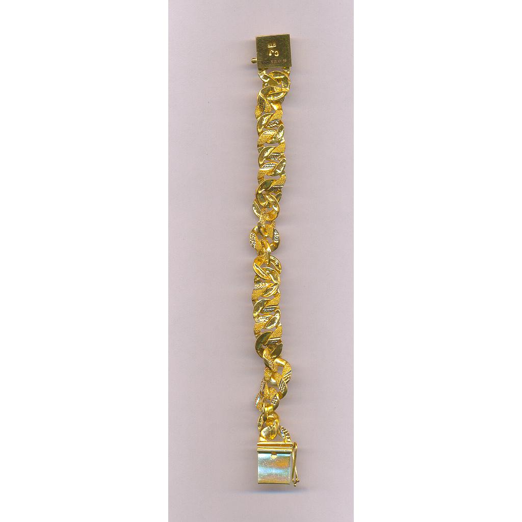 GOLD BRACELET GENTS PLAIN FANCY