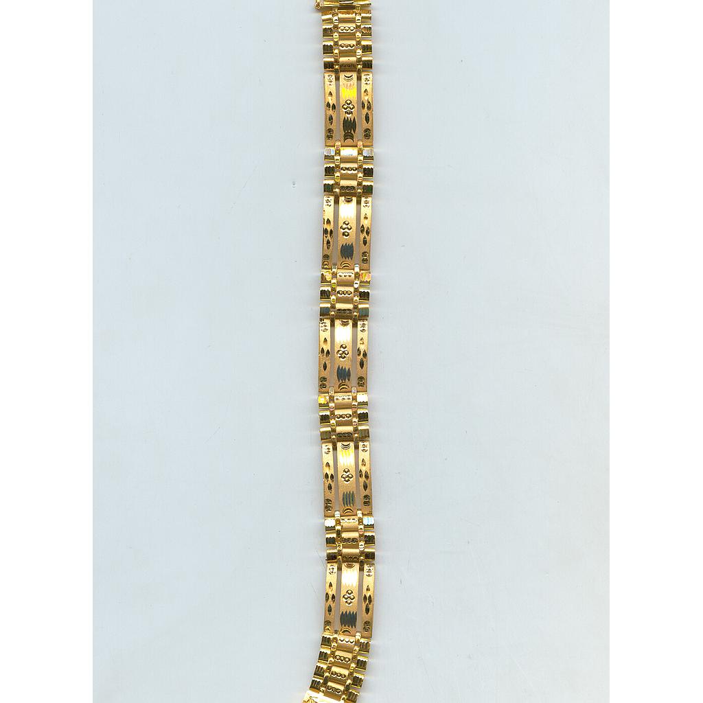 GOLD BRACELET GENTS PLAIN FANCY