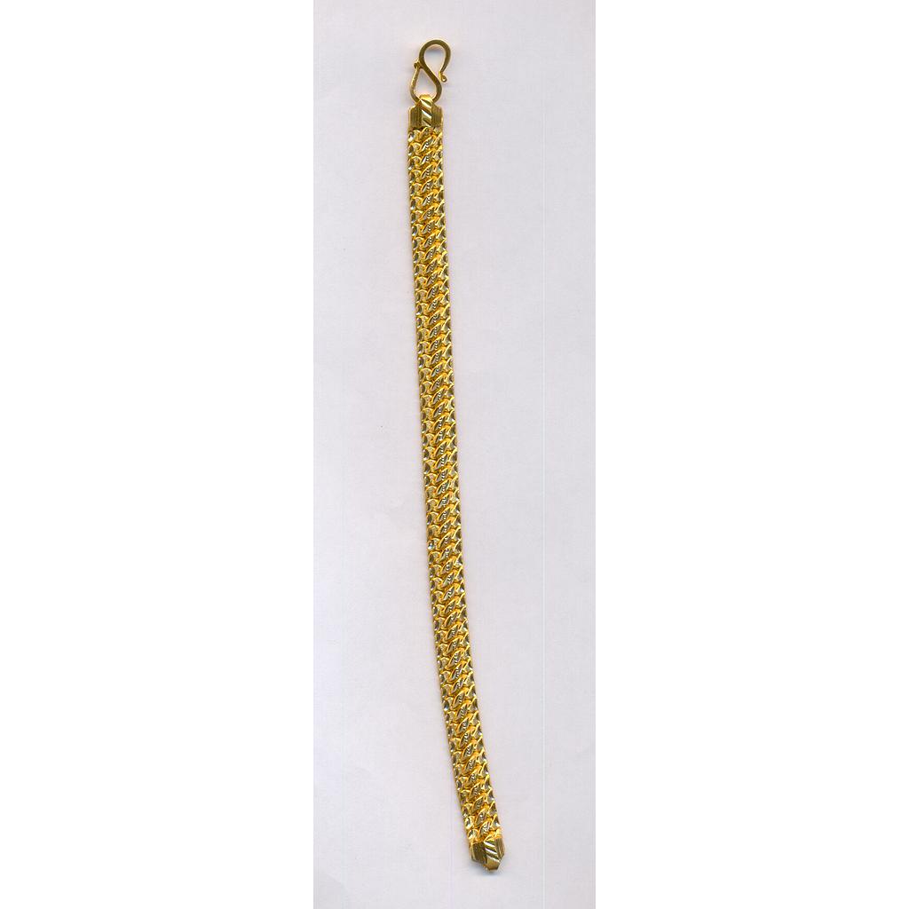 GOLD BRACELET GENTS PLAIN FANCY