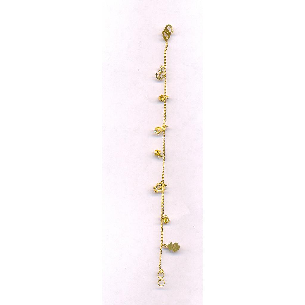 GOLD BRACELET LADIES PLAIN FANCY