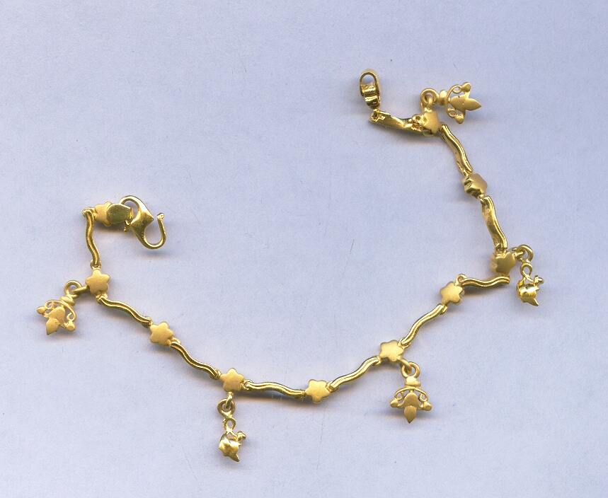 GOLD BRACELET LADIES PLAIN FANCY