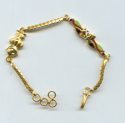 GOLD BRACELET LADIES PLAIN FANCY