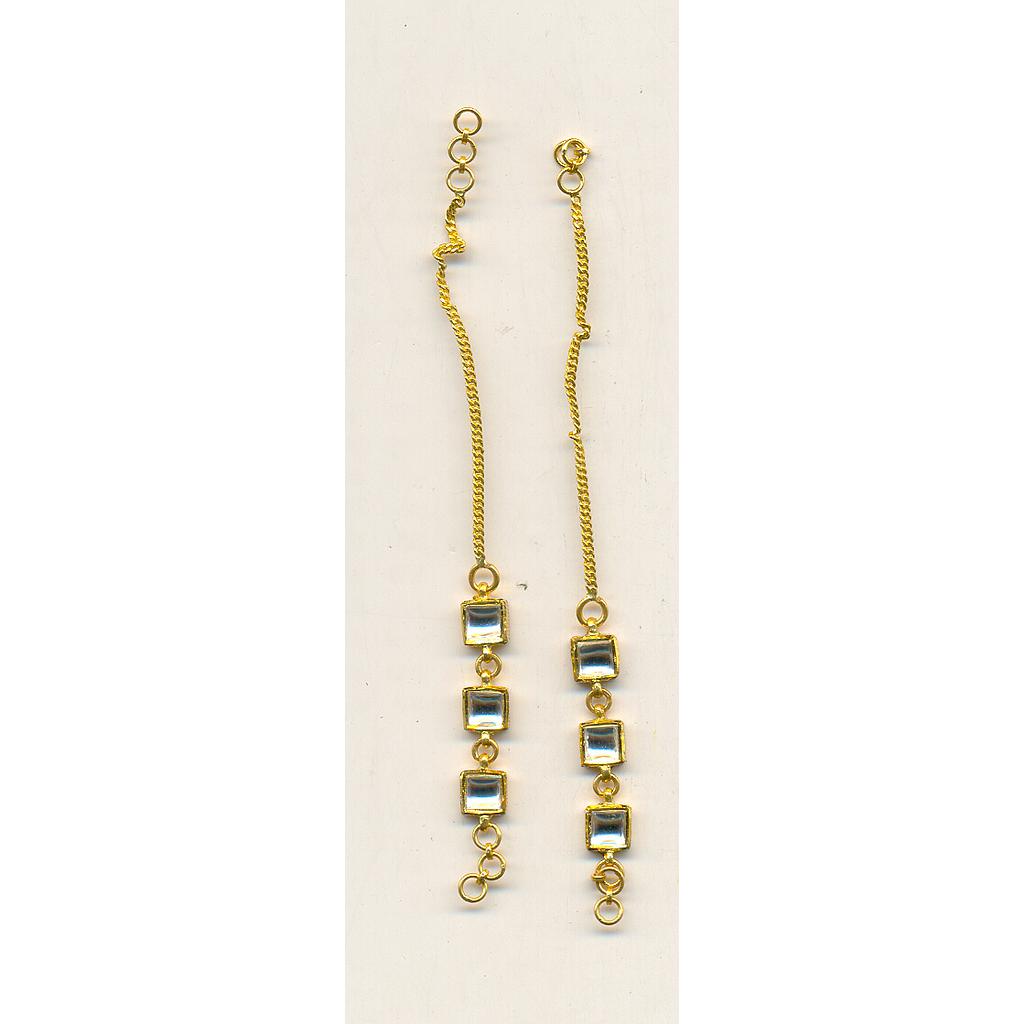 GOLD EARCHAIN KUNDAN