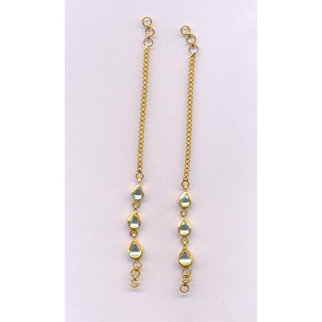 GOLD EARCHAIN KUNDAN
