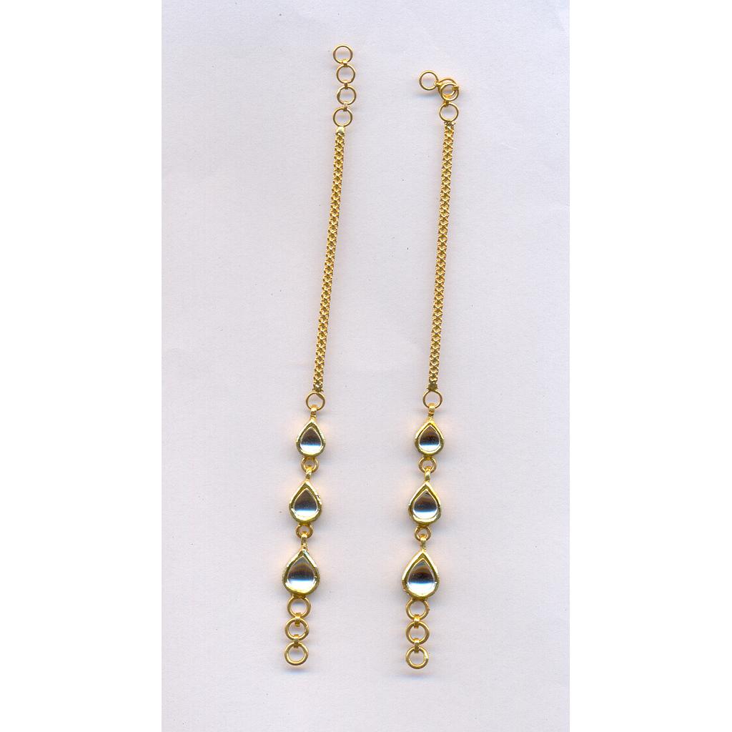 GOLD EARCHAIN KUNDAN
