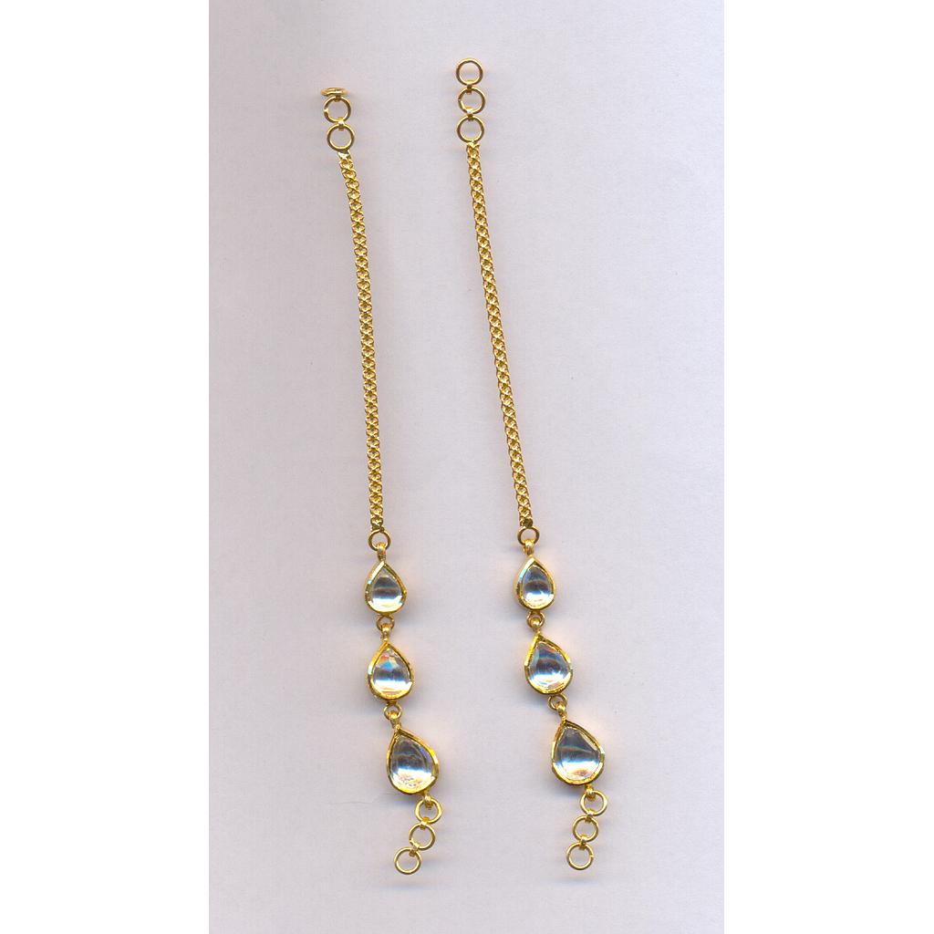 GOLD EARCHAIN KUNDAN