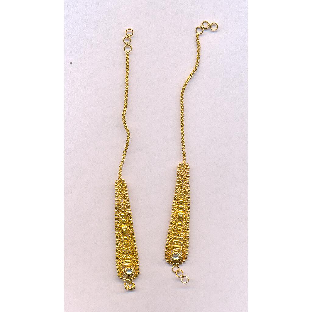 GOLD EARCHAIN KUNDAN