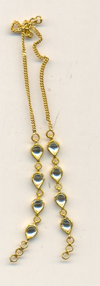GOLD EARCHAIN KUNDAN