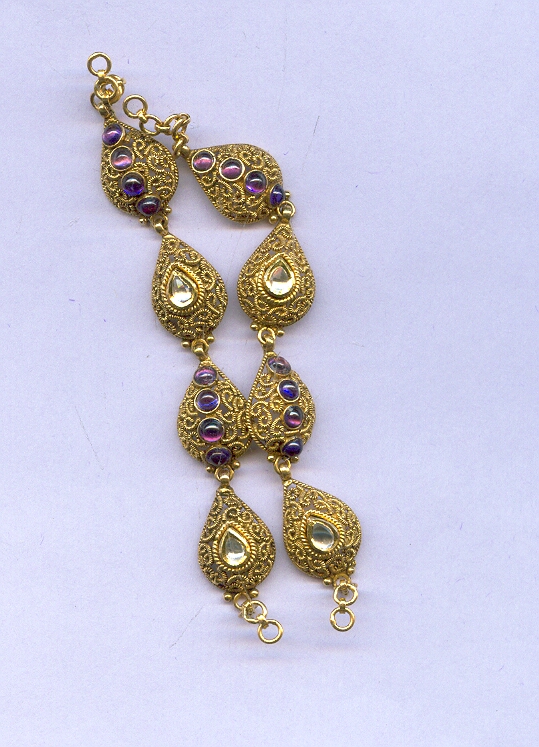 GOLD EARCHAIN KUNDAN