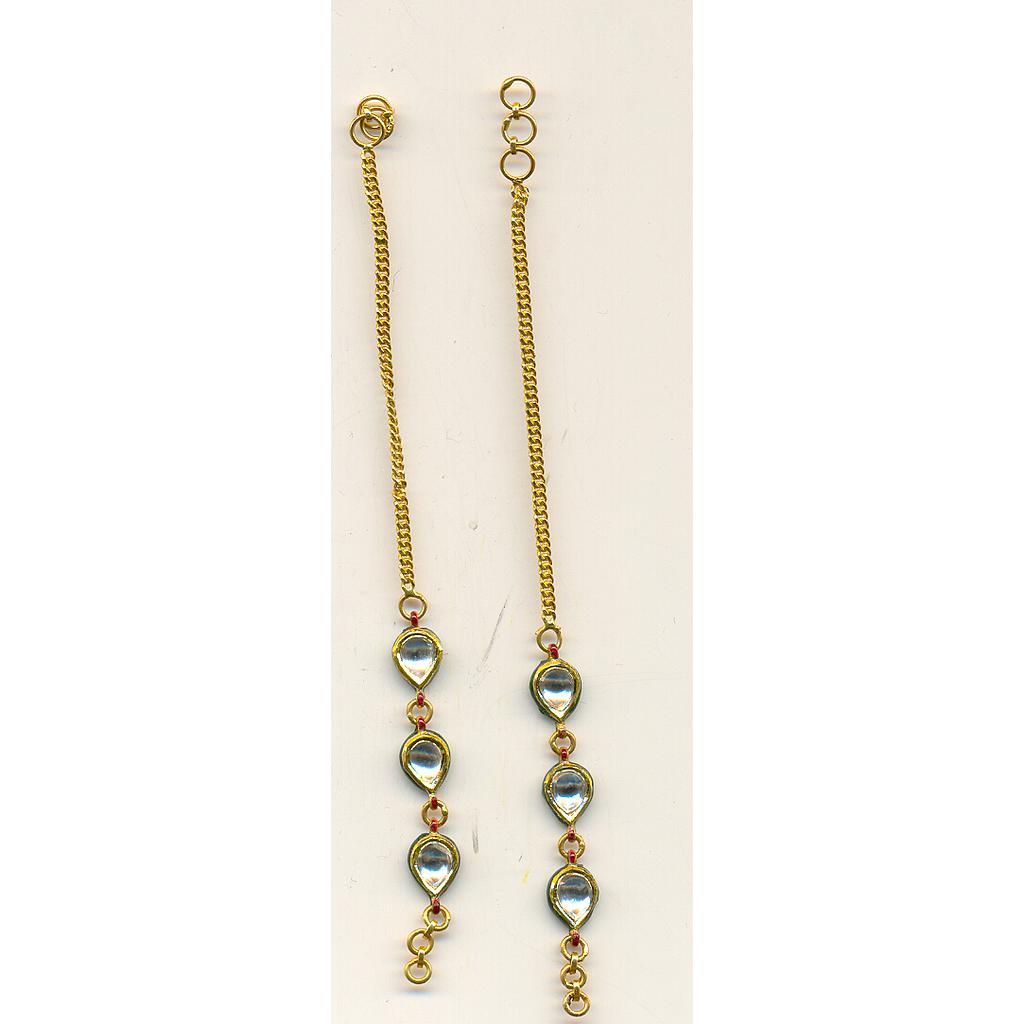 GOLD EARCHAIN KUNDAN
