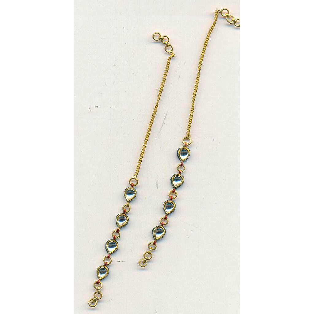 GOLD EARCHAIN KUNDAN
