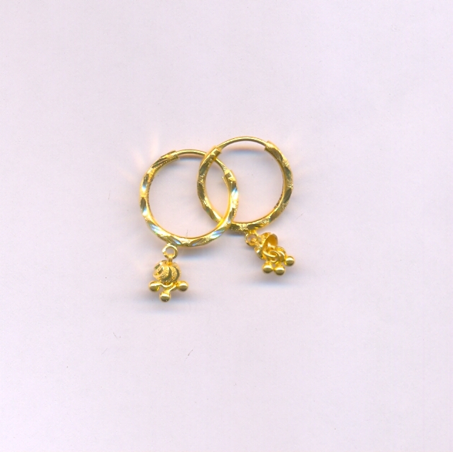 GOLD EARRING PLAIN FANCY