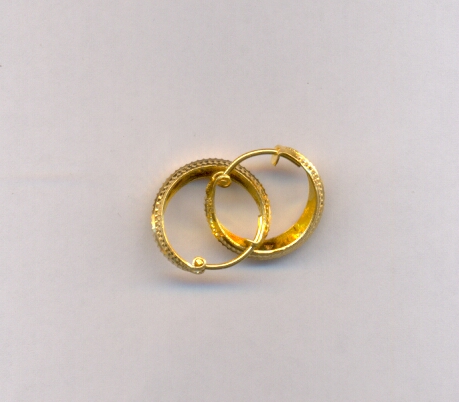 GOLD EARRING PLAIN FANCY