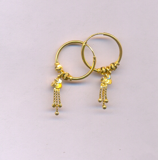 GOLD EARRING PLAIN FANCY