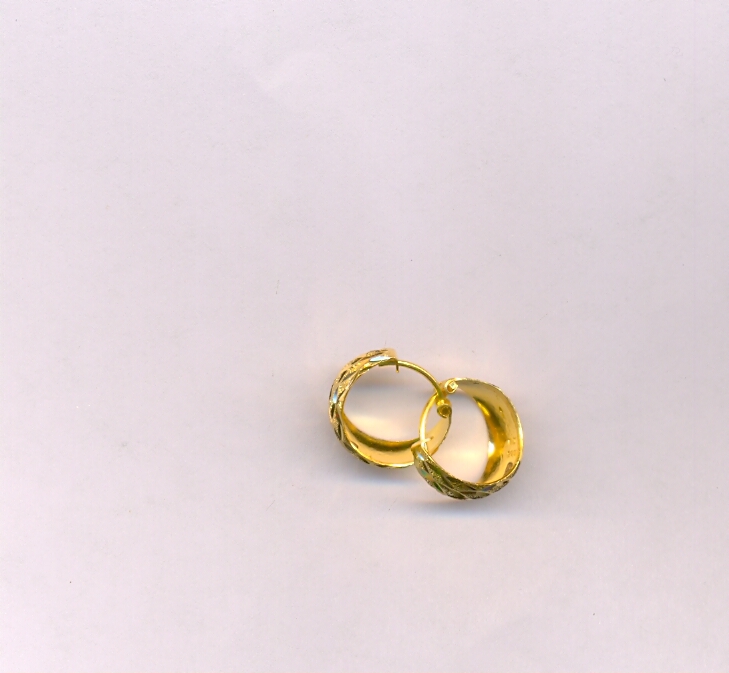 GOLD EARRING PLAIN FANCY
