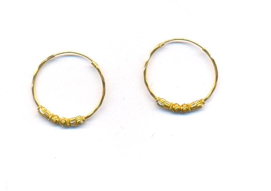 GOLD EARRING PLAIN FANCY