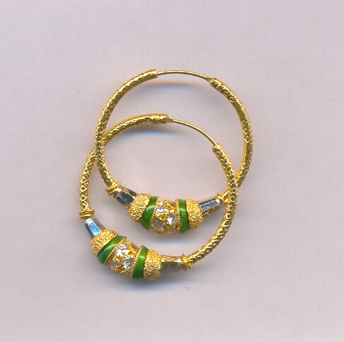 GOLD EARRING PLAIN FANCY
