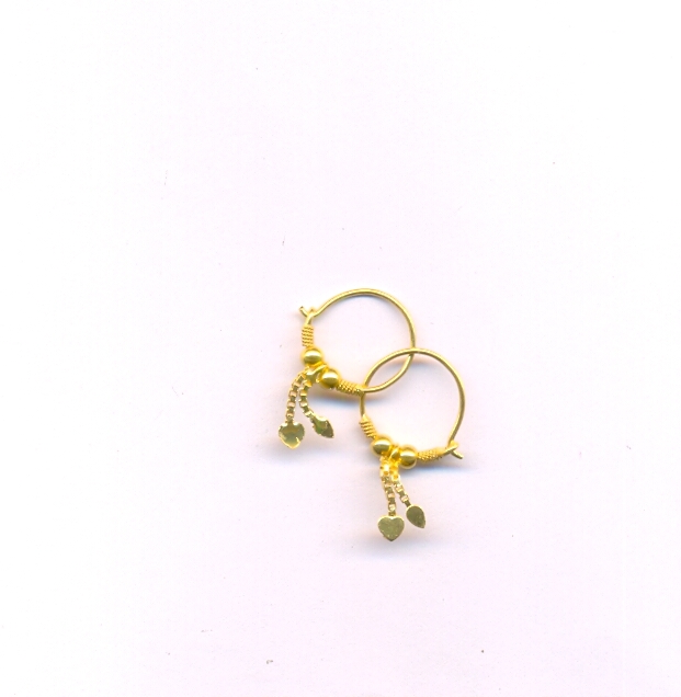 GOLD EARRING PLAIN FANCY